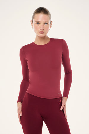 P.E Nation Foundation Long Sleeve Top| | Cabernet