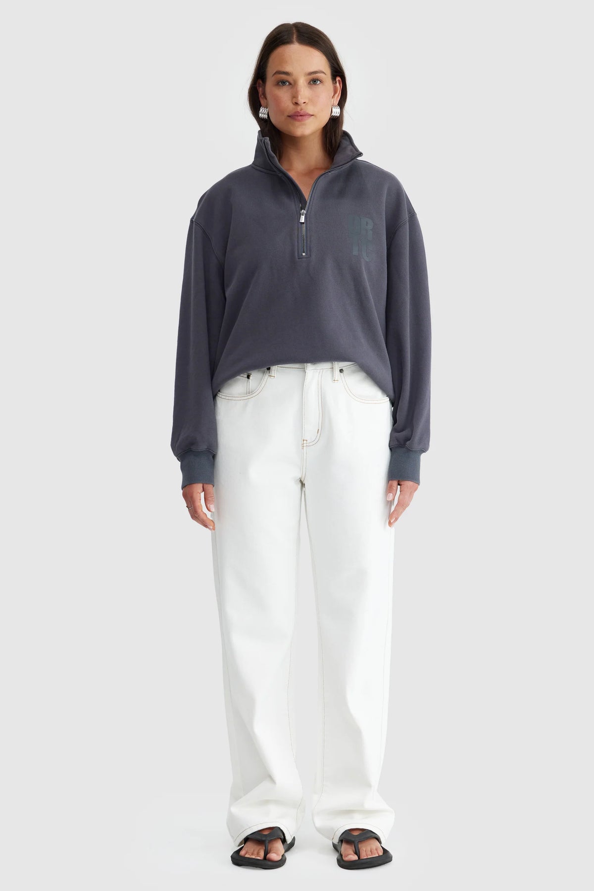 ORTC Isala Quarter Zip Sweater | Charcoal