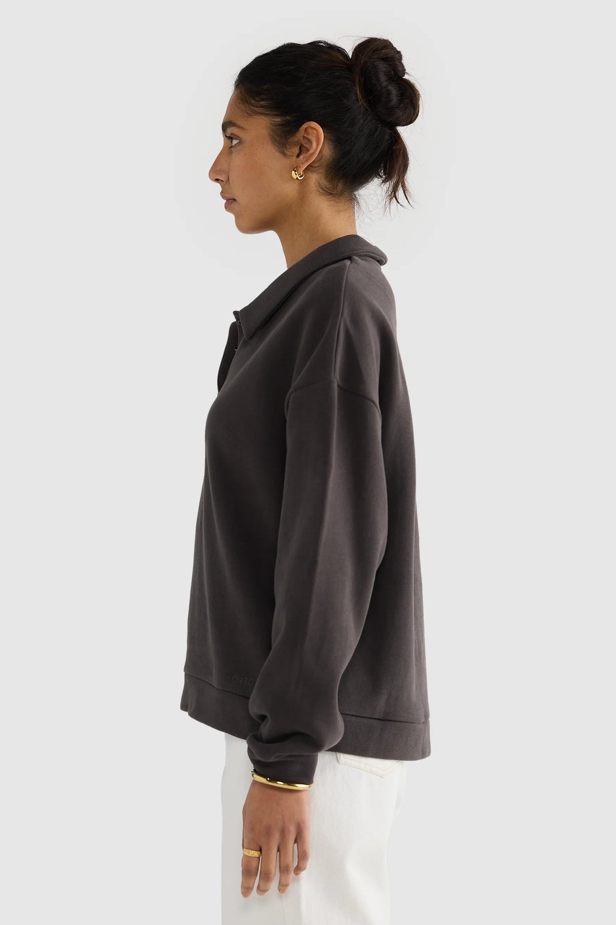 ORTC Ava Polo Sweater | Washed Black