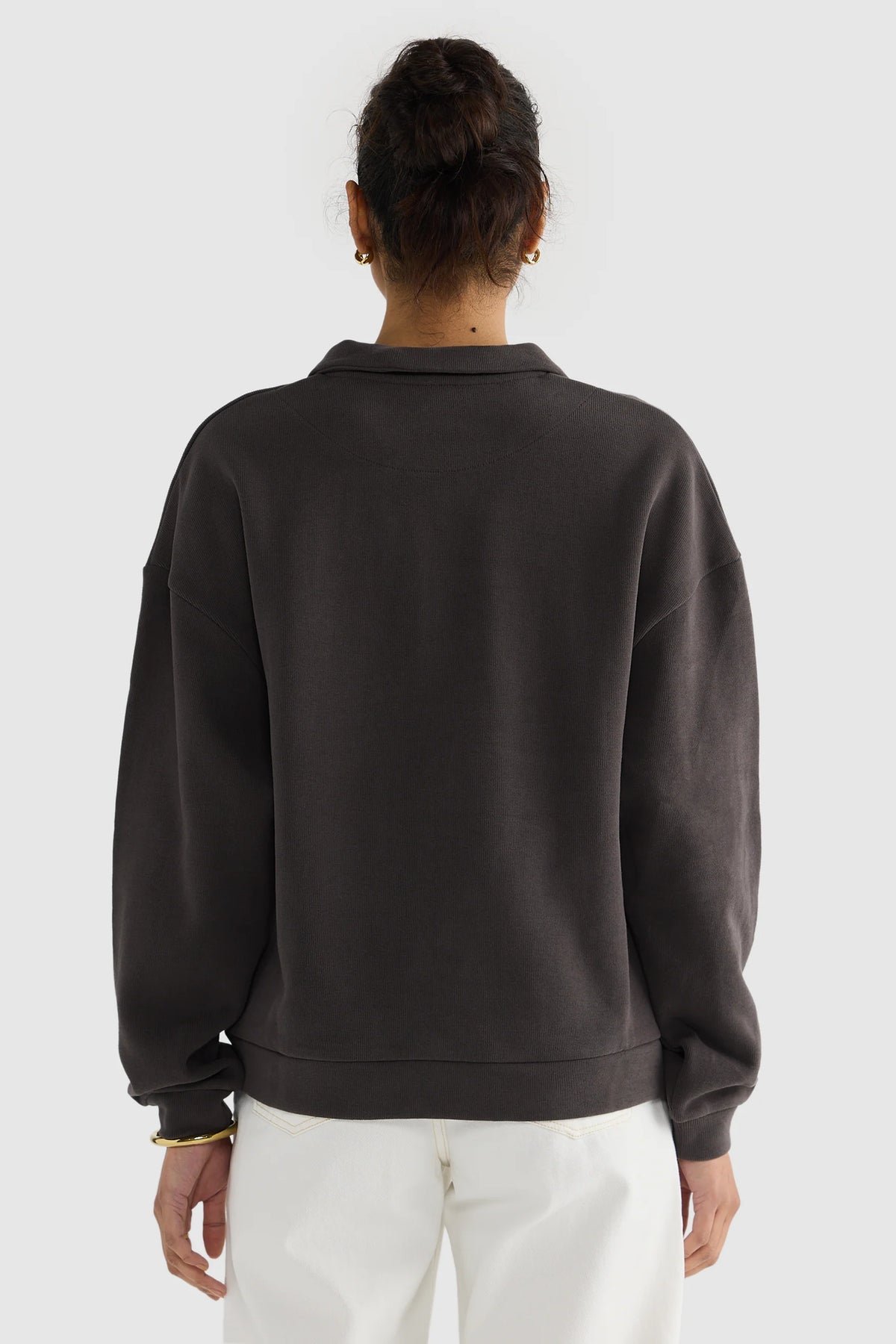 ORTC Ava Polo Sweater | Washed Black