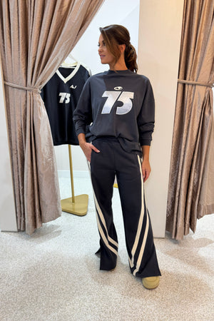 Araminta James Daytona Long Sleeve Top | Washed Black