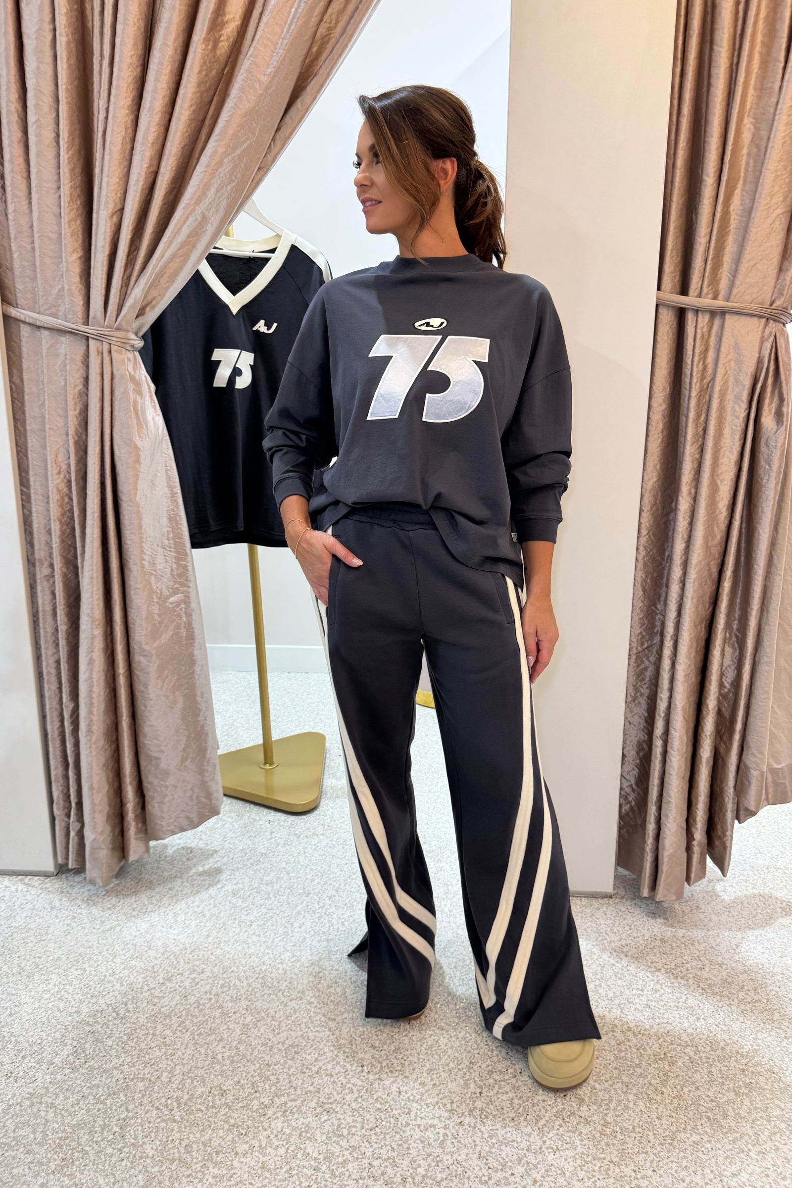 Araminta James Races Trackpant | Washed Black