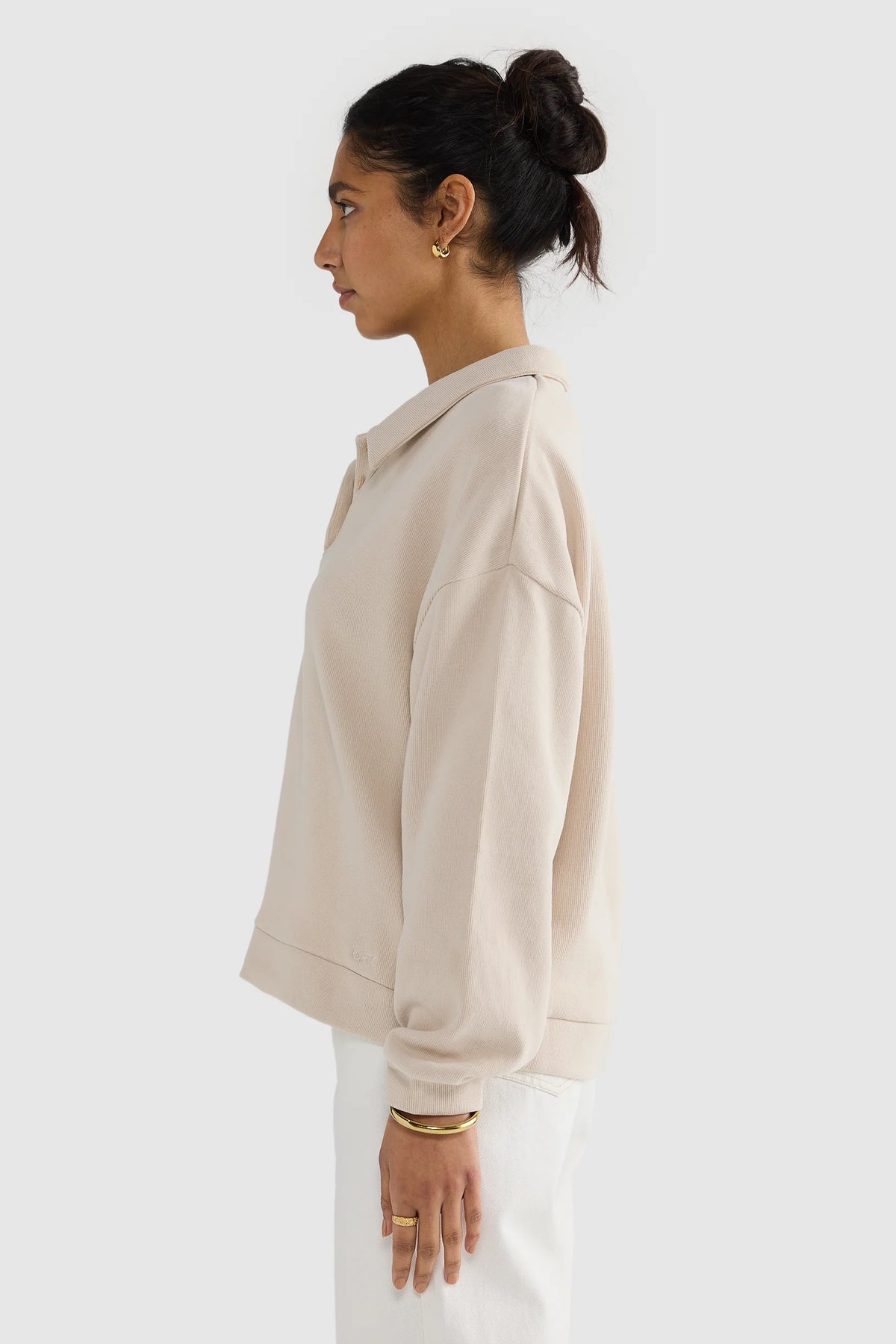 ORTC Ava Polo Sweater | Bone