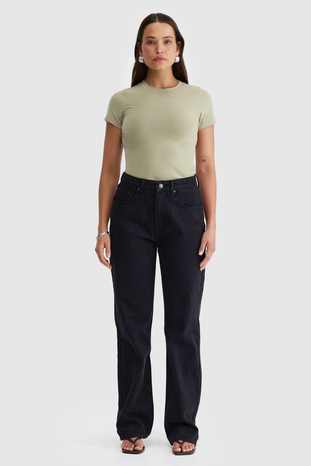 ORTC Evie Fitted T Shirt | Aloe