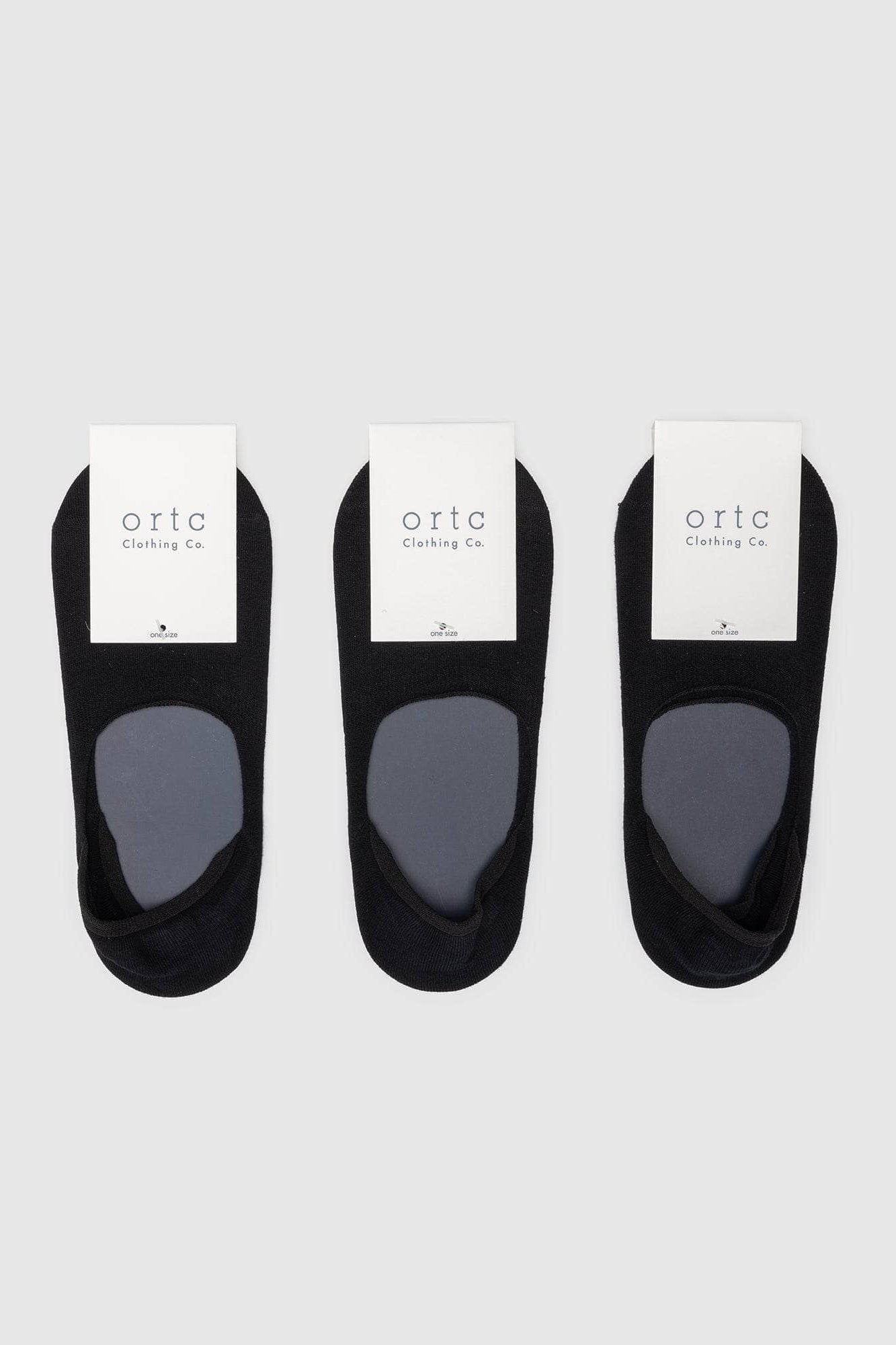 ORTC No Show Socks 3 Pack | Black