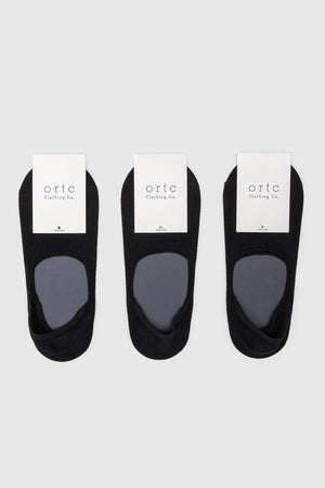 ORTC No Show Socks 3 Pack | Black