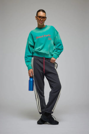 Araminta James Hotel Paris Sweatshirt | Washed Ocean Green