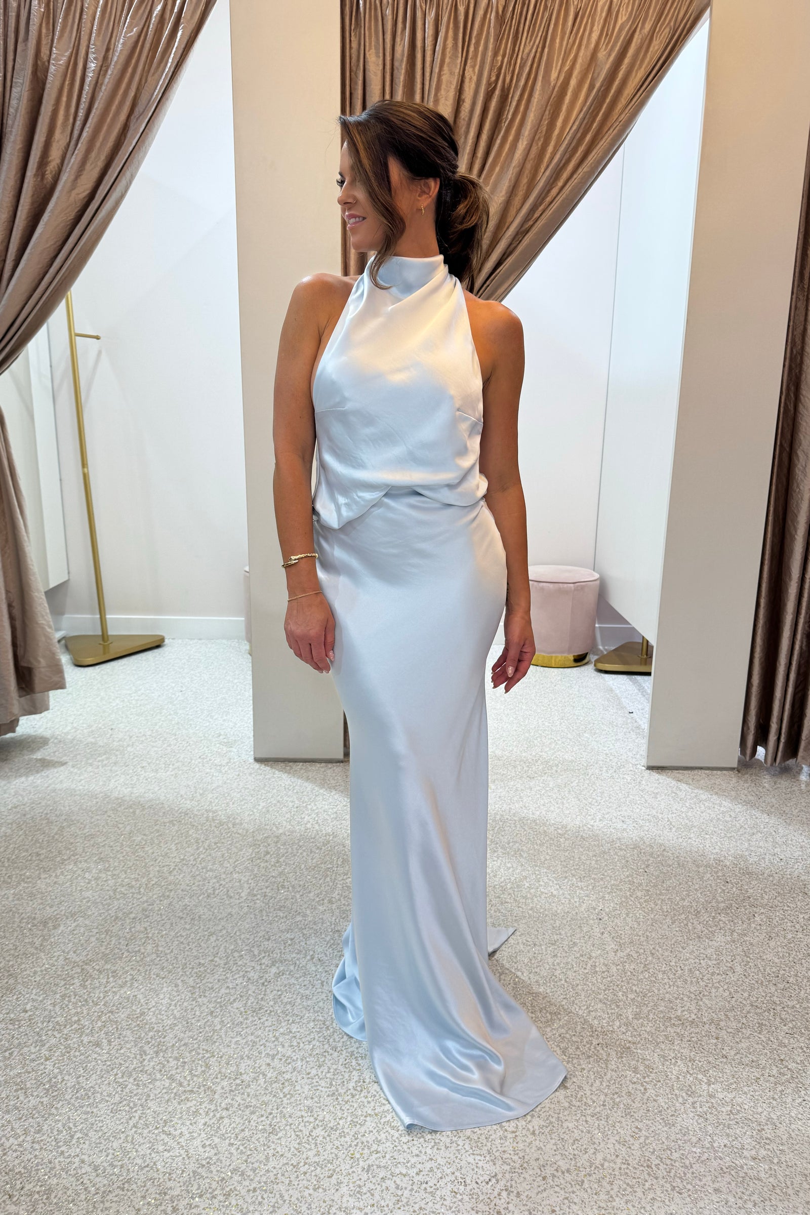 Misha The Cameron Satin Dress | Skywriting