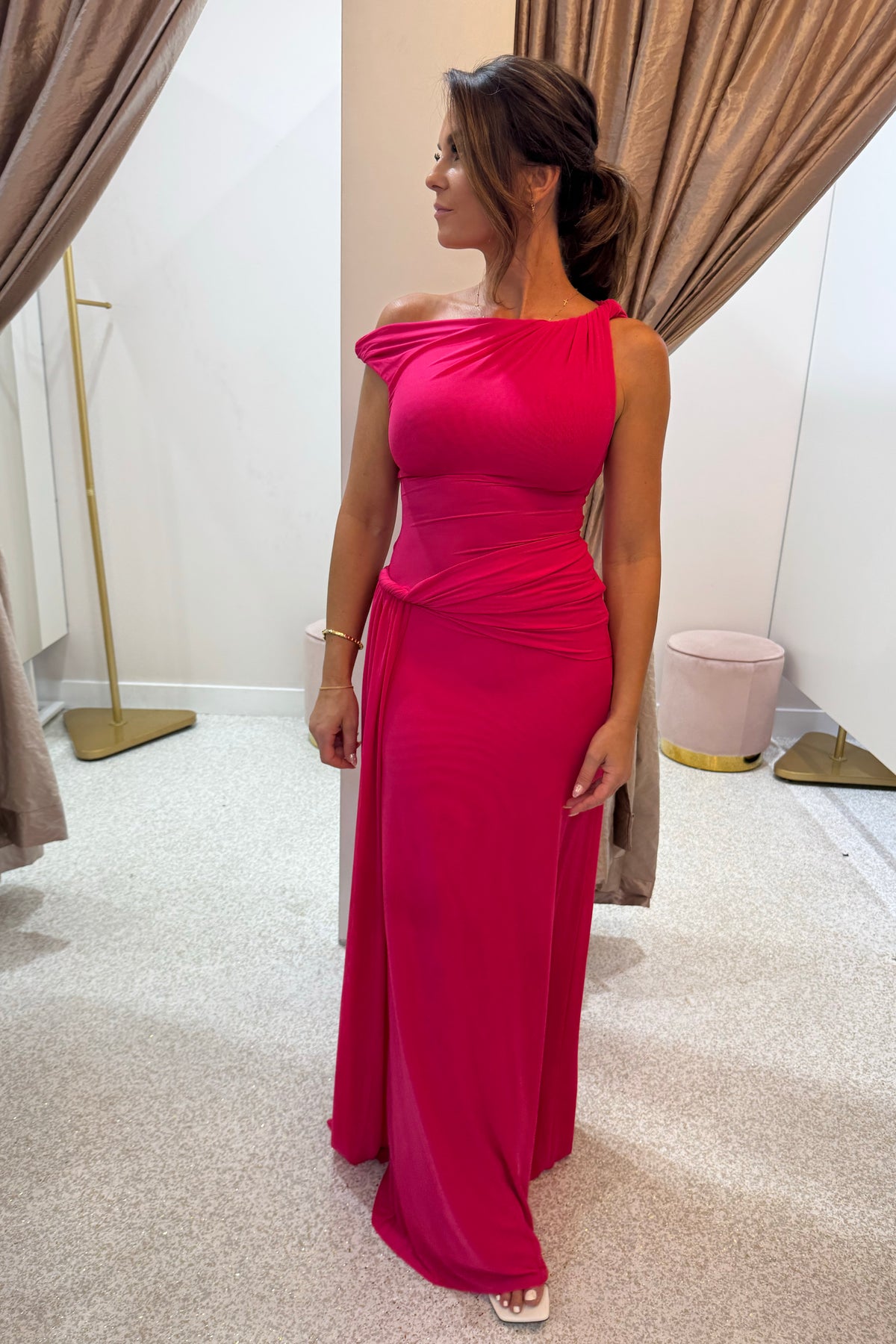 Misha The Sisal Dress | Bright Rose
