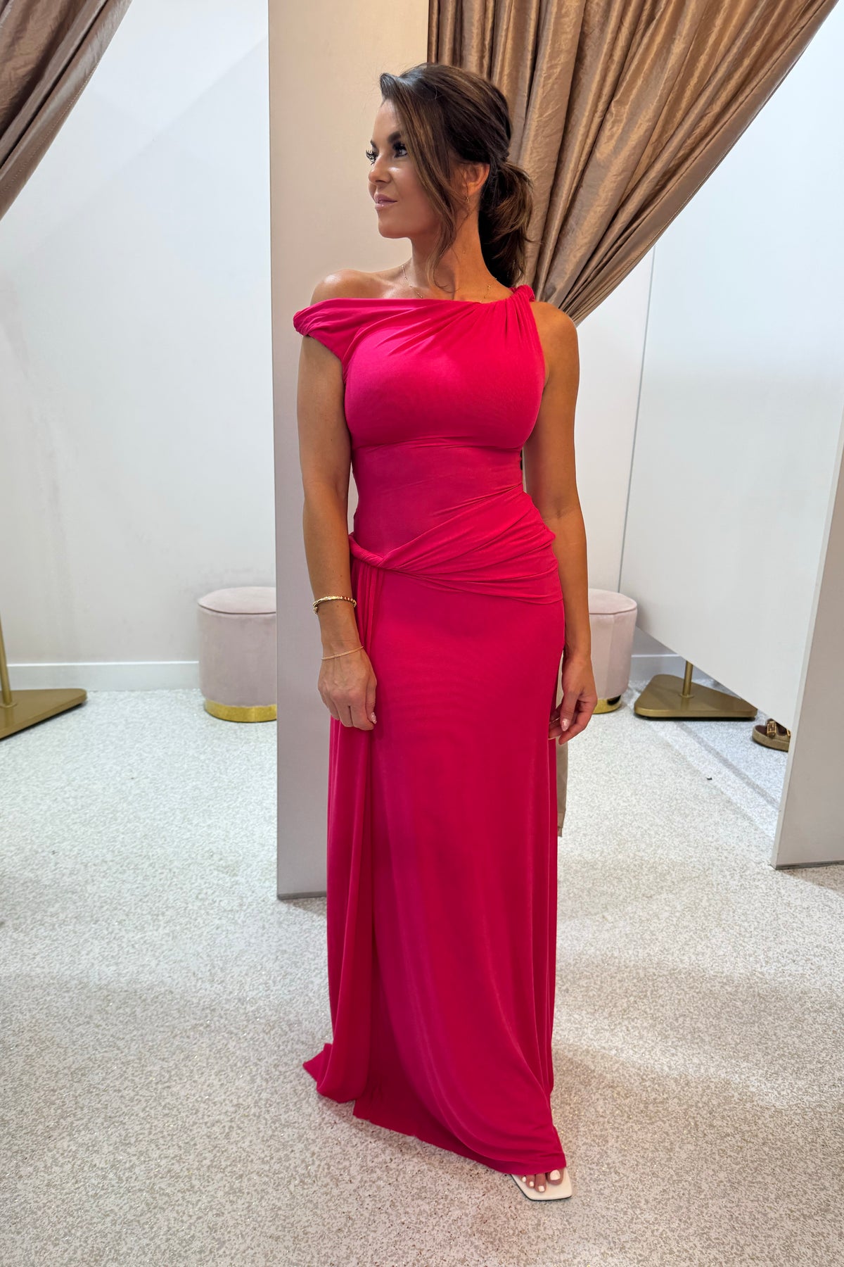 Misha The Sisal Dress | Bright Rose