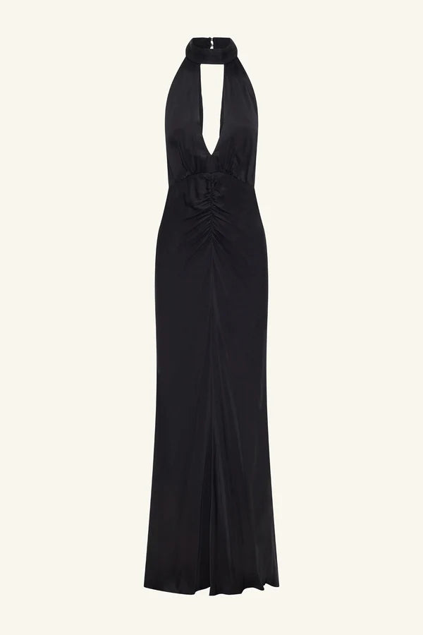 Shona Joy Agnes Halter Neck Maxi Dress | Black