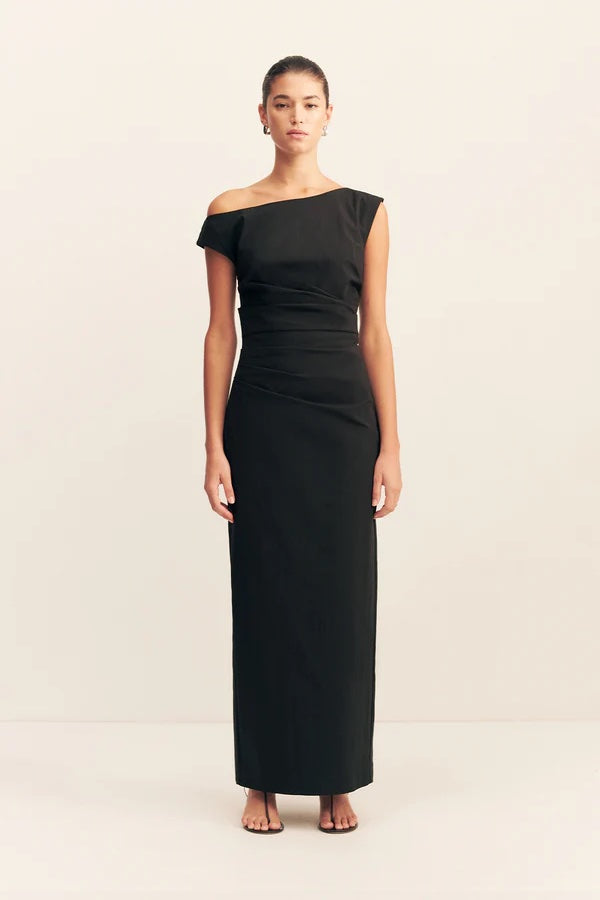 Shona Joy Campbell Off Shoulder Maxi Dress | Black