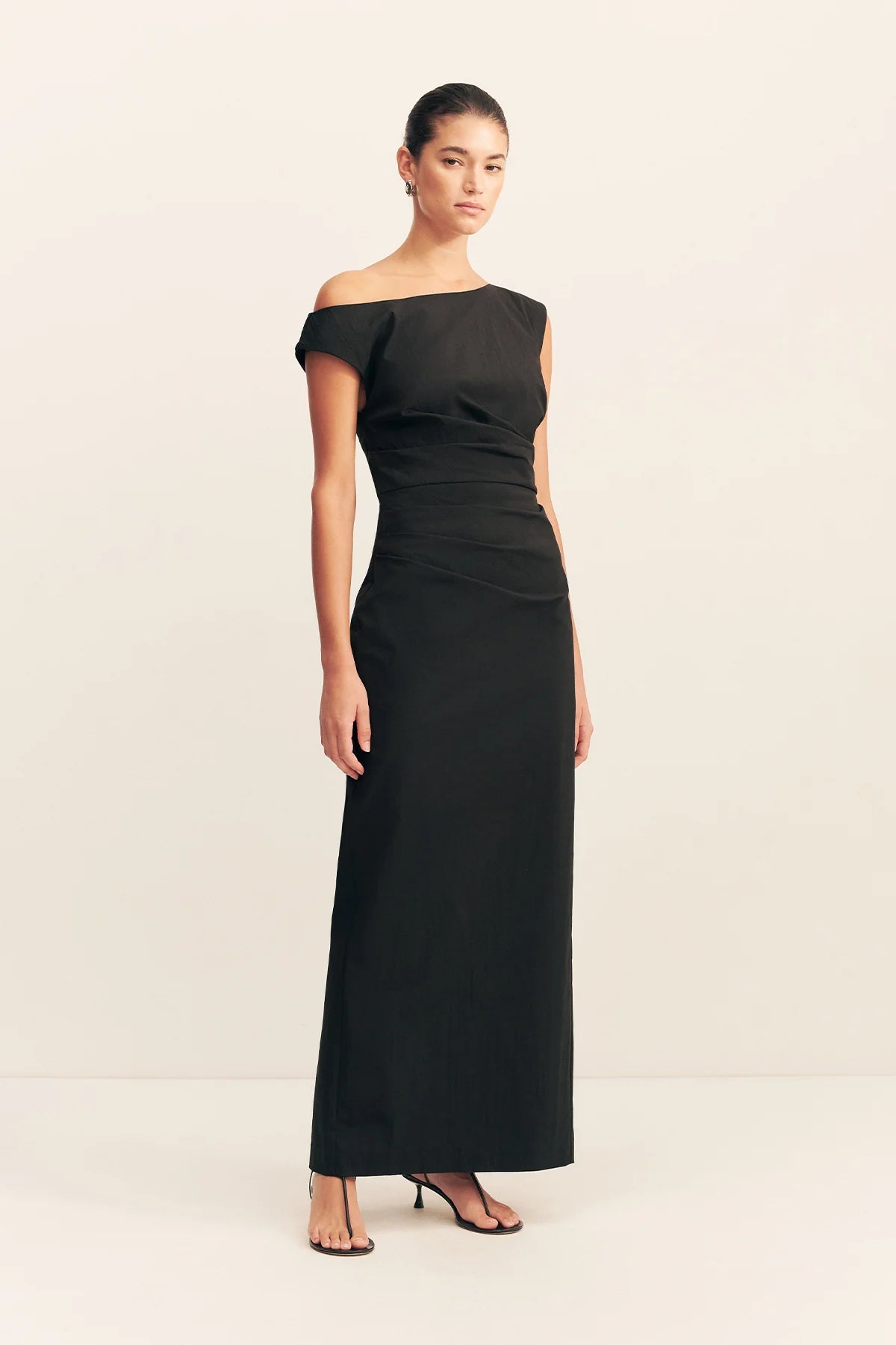 Shona Joy Campbell Off Shoulder Maxi Dress | Black