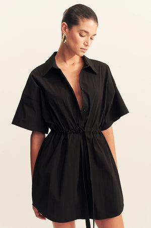 Shona Joy Campbell Drawstring Dress | Black