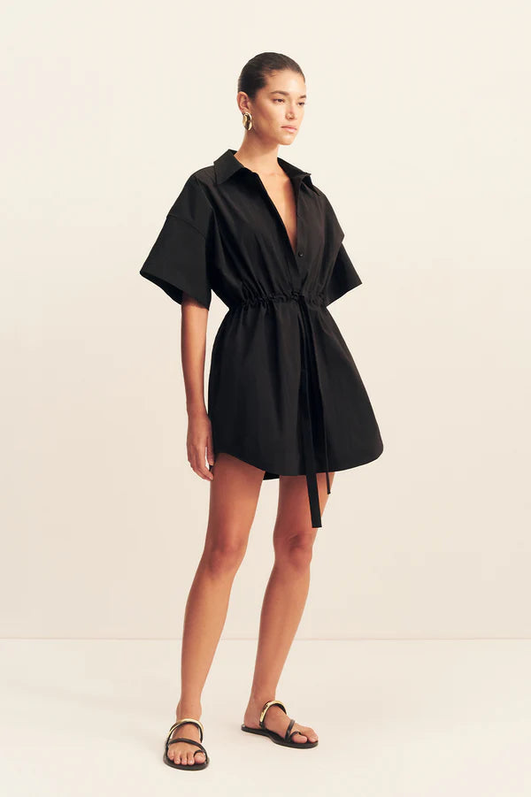 Shona Joy Campbell Drawstring Dress | Black