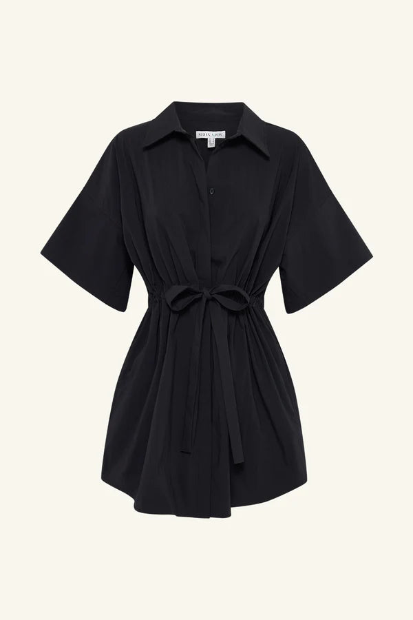 Shona Joy Campbell Drawstring Dress | Black