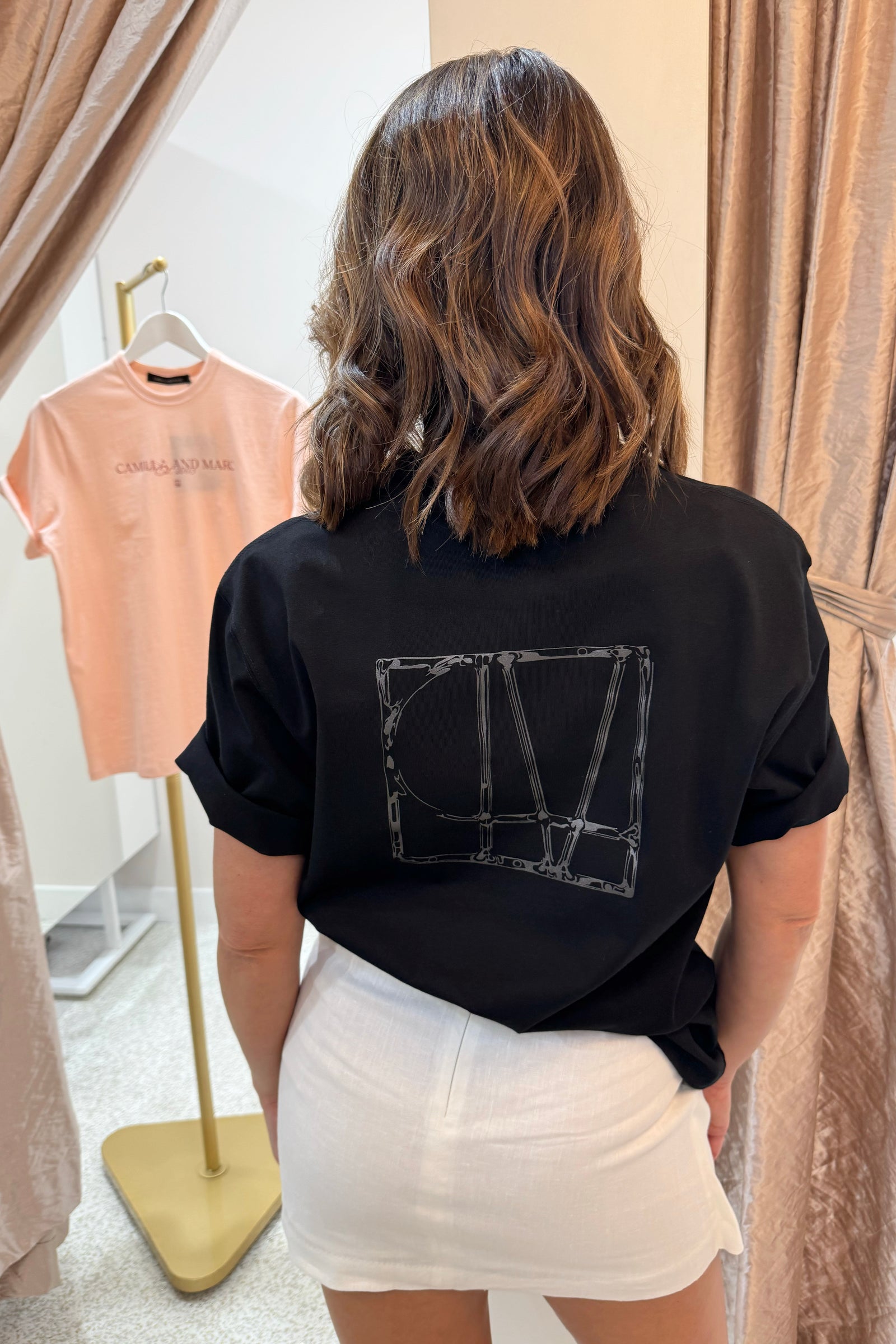 C&M Camilla & Marc Patina Monogram Tee | Black