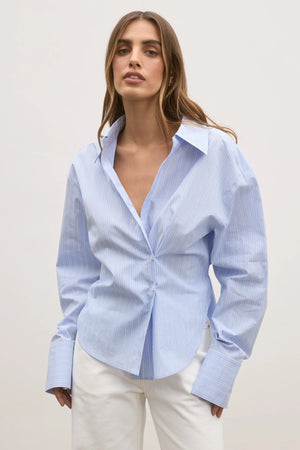 Bayse Brand Tilda Shirt | Blue Stripe