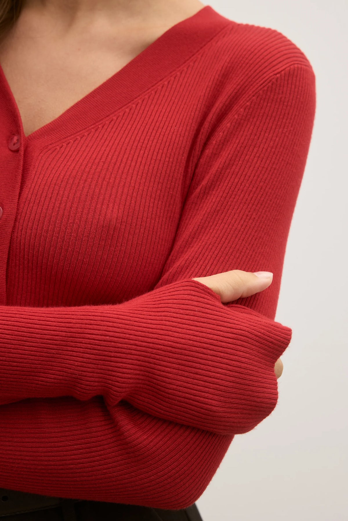 Bayse Brand Nia Knit Top | Red