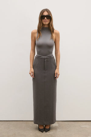 Bayse Brand Linden Skirt | Grey