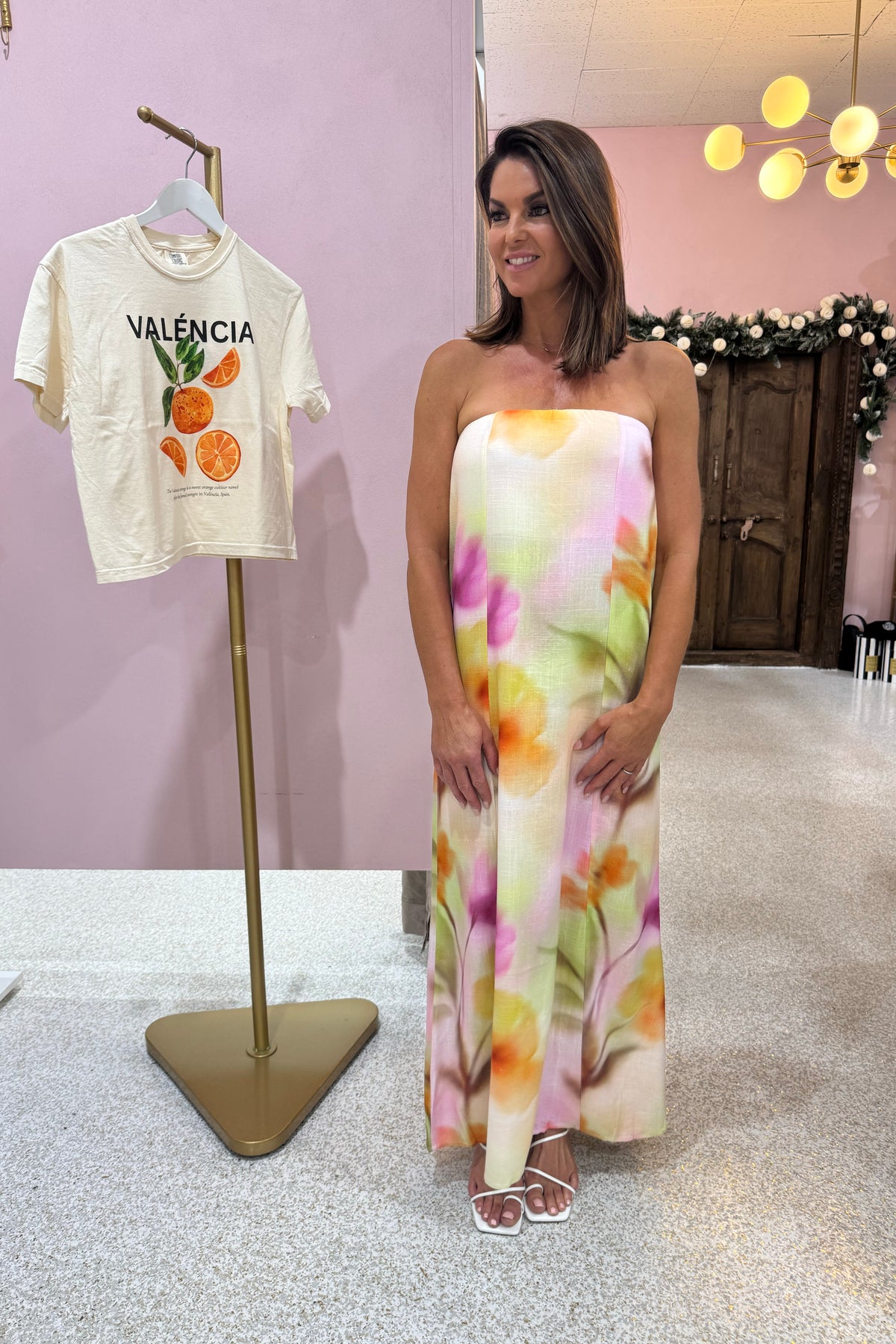 Chosen By Fifi & Annie The Caterina Strapless Maxi Dress | Floral