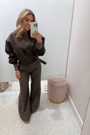 Chosen By Fifi & Annie The Claudia Cropped Trench | Chocolate