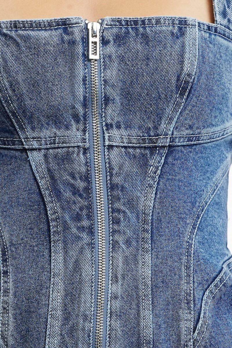 Significant Other Sabrina Mini Dress | Washed Indigo