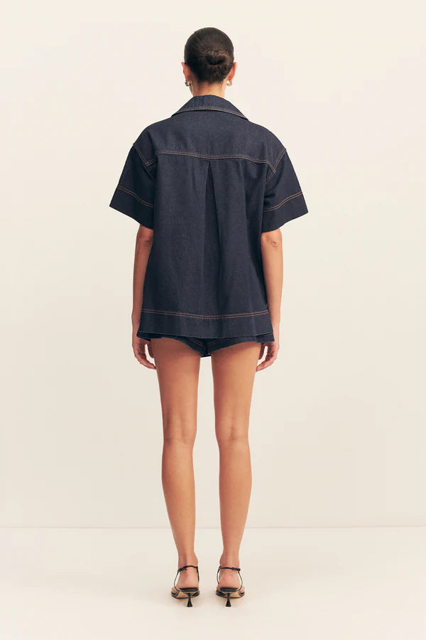 Shona Joy Rita Pullover Top | Deep Indigo