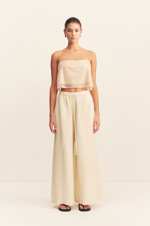 Shona Joy Everly Crop Cami | Macadamia