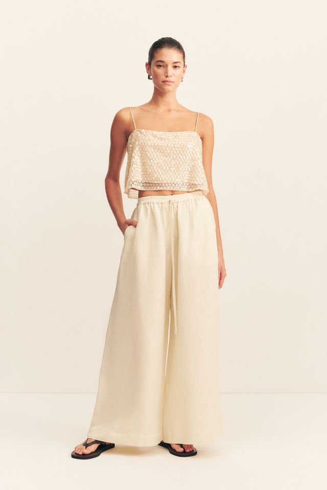 Shona Joy Everly Crop Cami | Macadamia