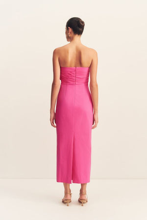 Shona Joy Campbell Knot Midi Dress | Vivid Pink