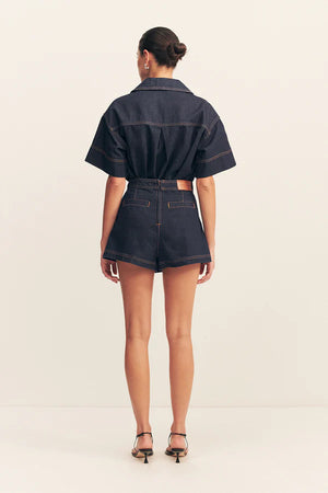Shona Joy Rita Wrap Detail Skort | Deep Indigo