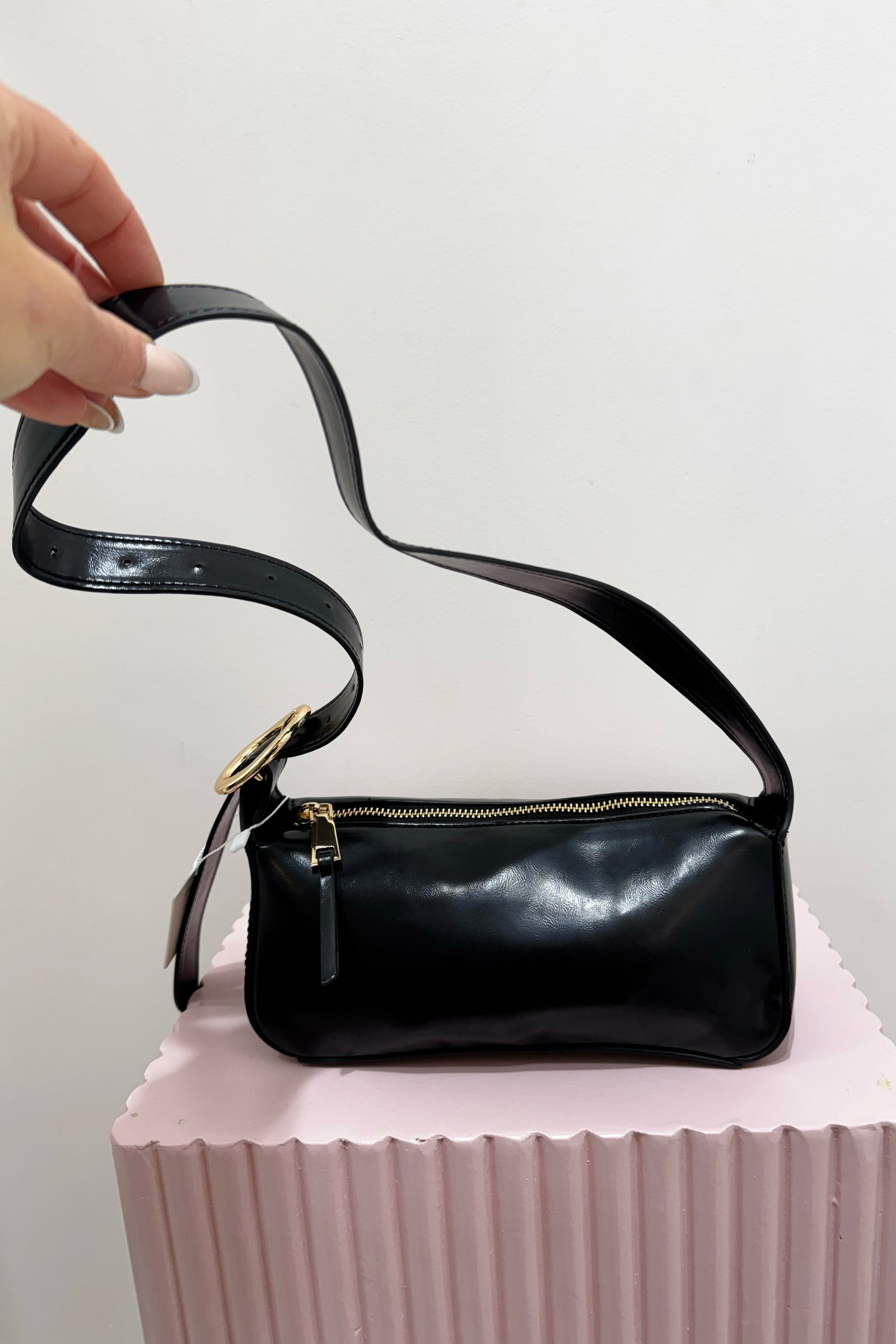 Billini Hailey Shoulder Bag | Black Shine