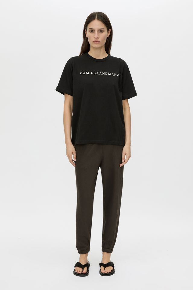 C&M Camilla & Marc Capella Overized Logo Tee| Black