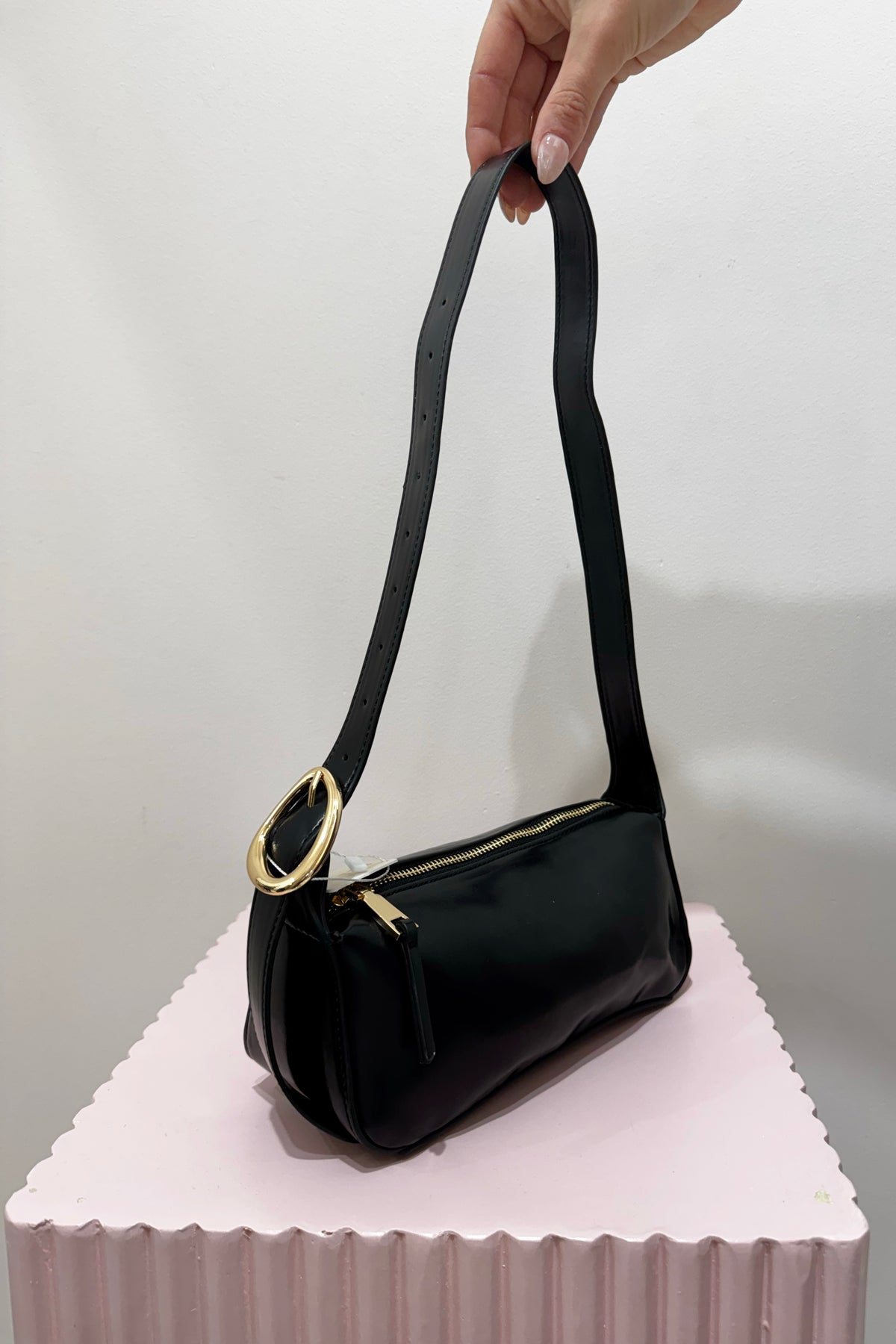 Billini Hailey Shoulder Bag | Black Shine