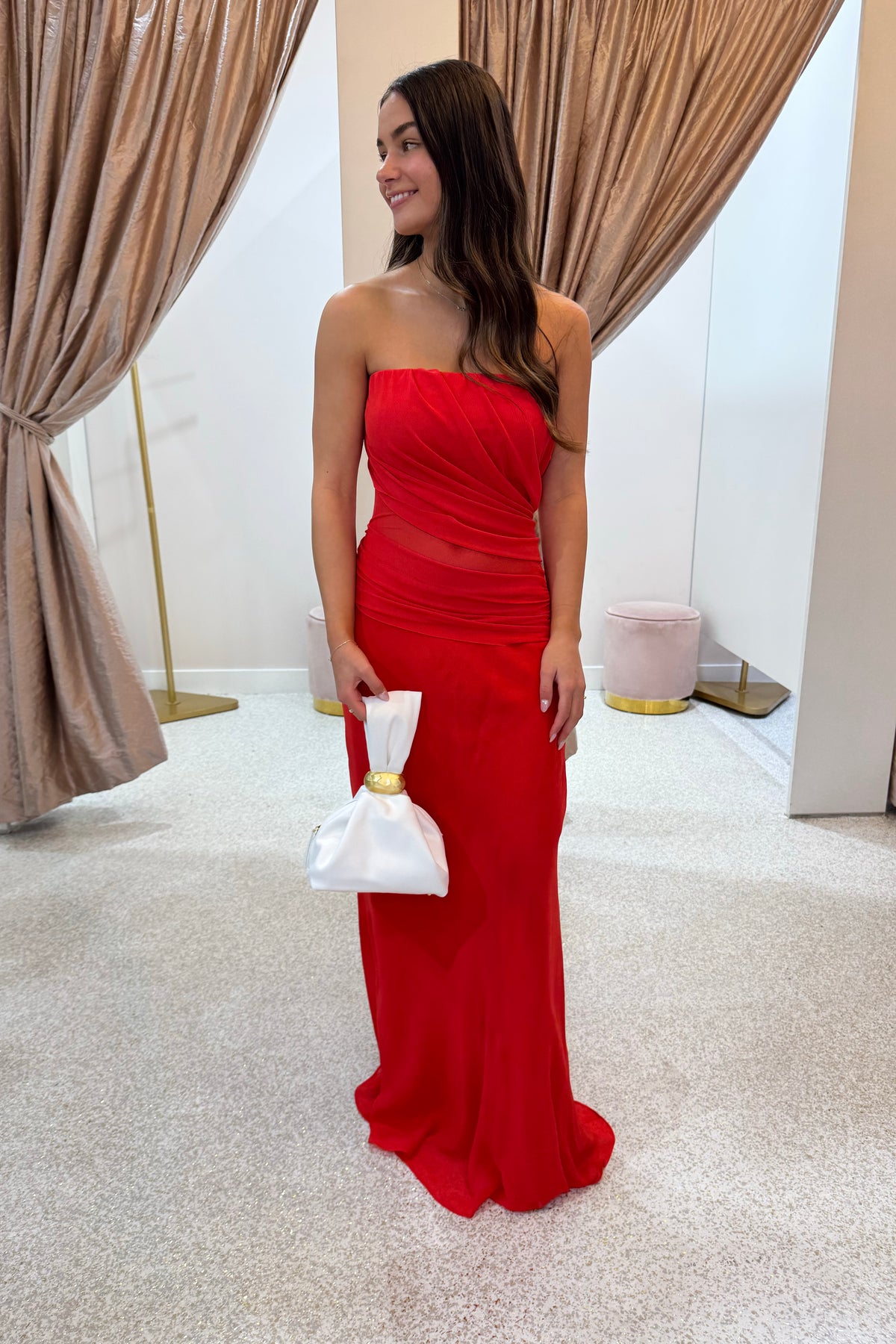 Bec + Bridge Xanthi Strapless Maxi Dress | Flame