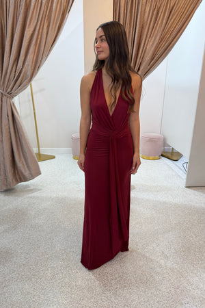 Bec + Bridge Thalia V Maxi Dress | Syrah
