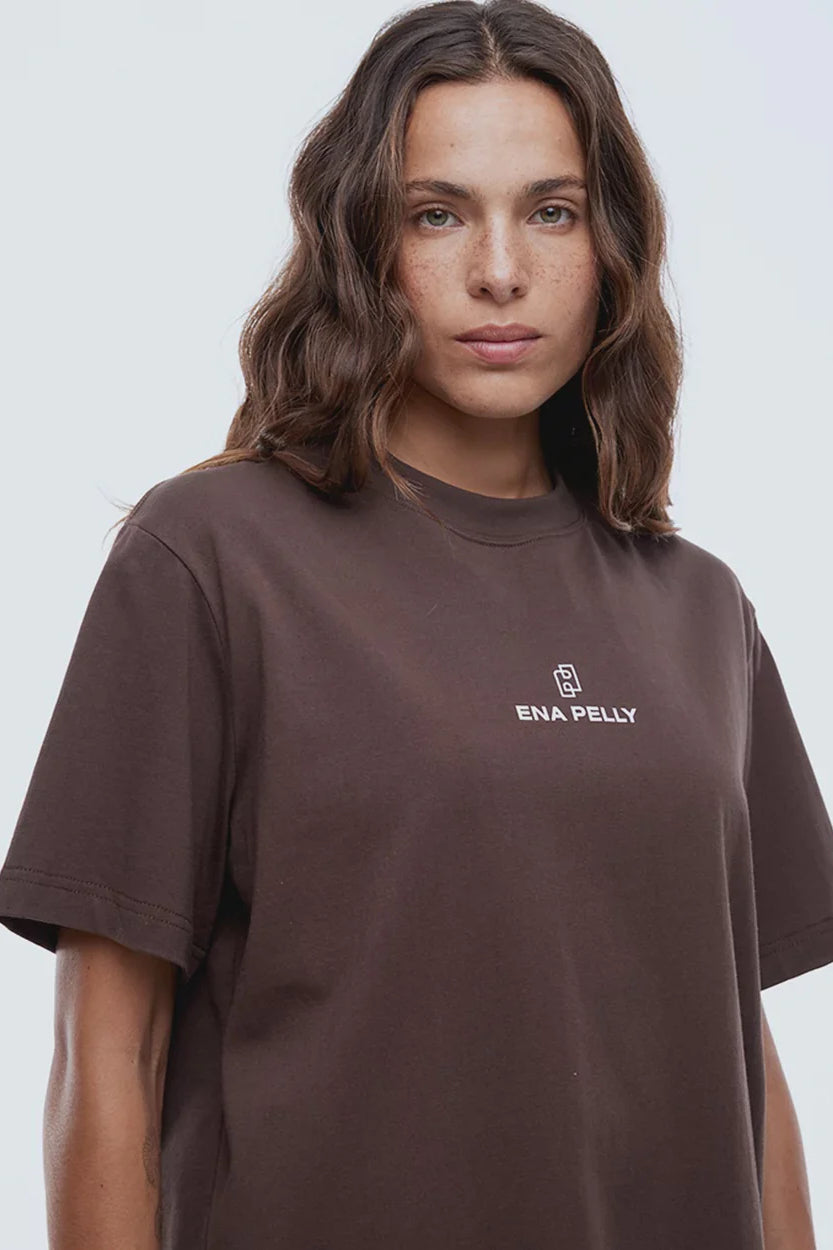 Ena Pelly Lexi Logo Tee | Mocha