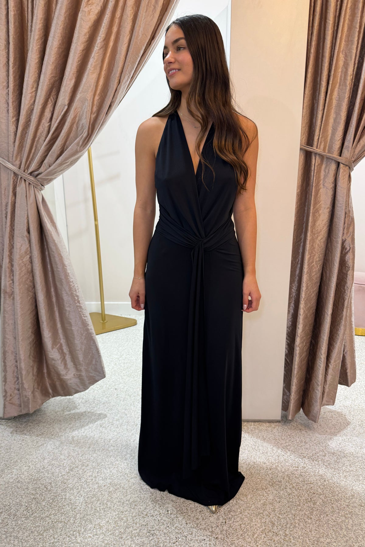 Bec + Bridge Thalia V Maxi Dress | Black