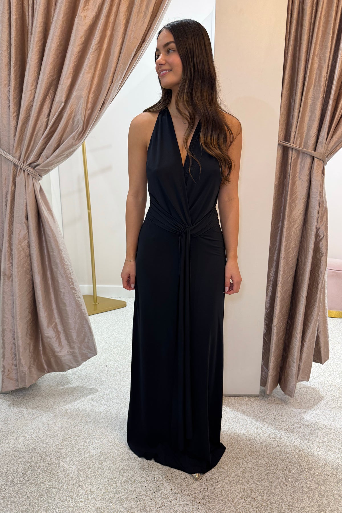 Bec + Bridge Thalia V Maxi Dress | Black