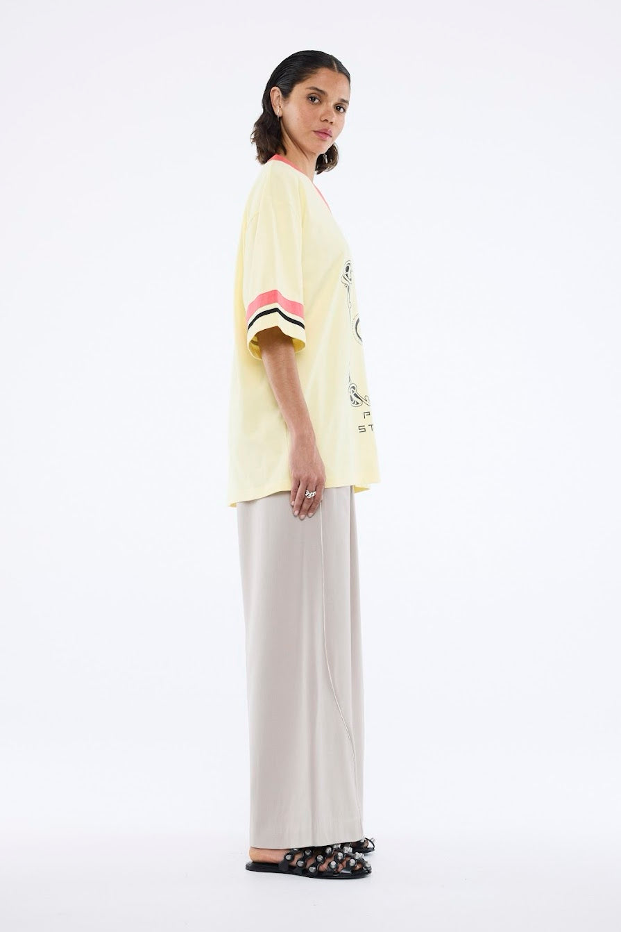 Ena Pelly Snake Jersey Tee | Panna Cotta