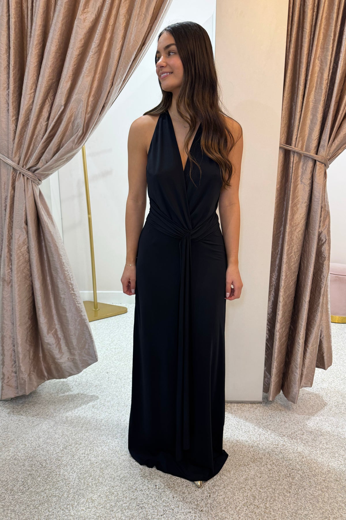Bec + Bridge Thalia V Maxi Dress | Black