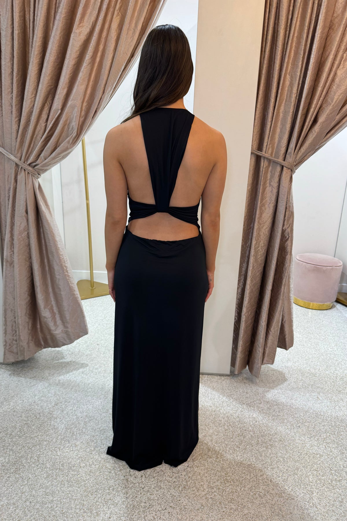 Bec + Bridge Thalia V Maxi Dress | Black