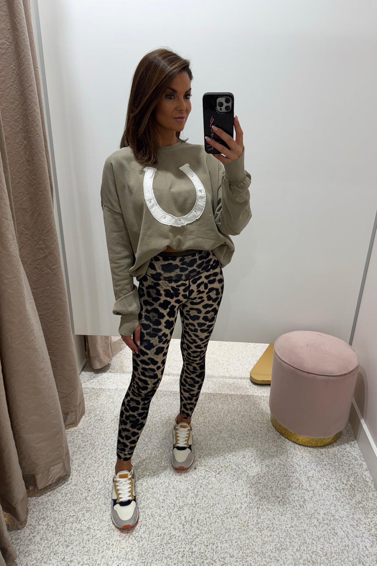 The Laundry Room Horse Shoe Sweat | Camel