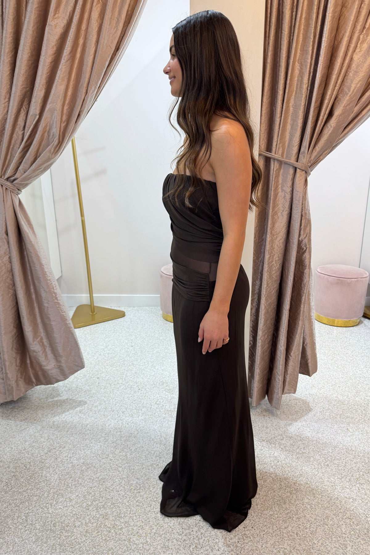 Bec + Bridge Xanthi Strapless Maxi Dress | Bitter Chocolate