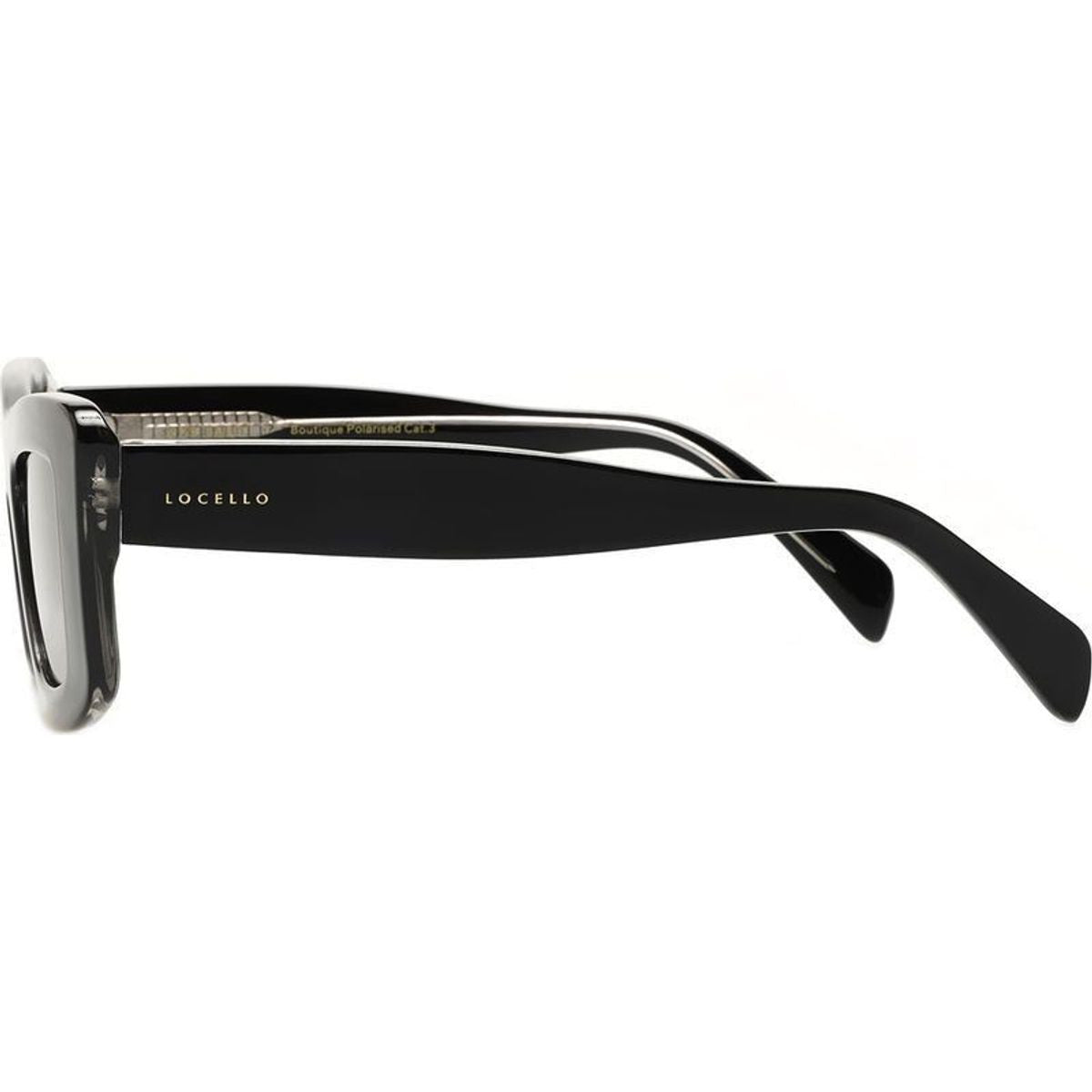 Locello Bailey Sunglasses | Crystal Black Smoke