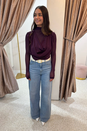 Madison The Label Grace Top | Aubergine