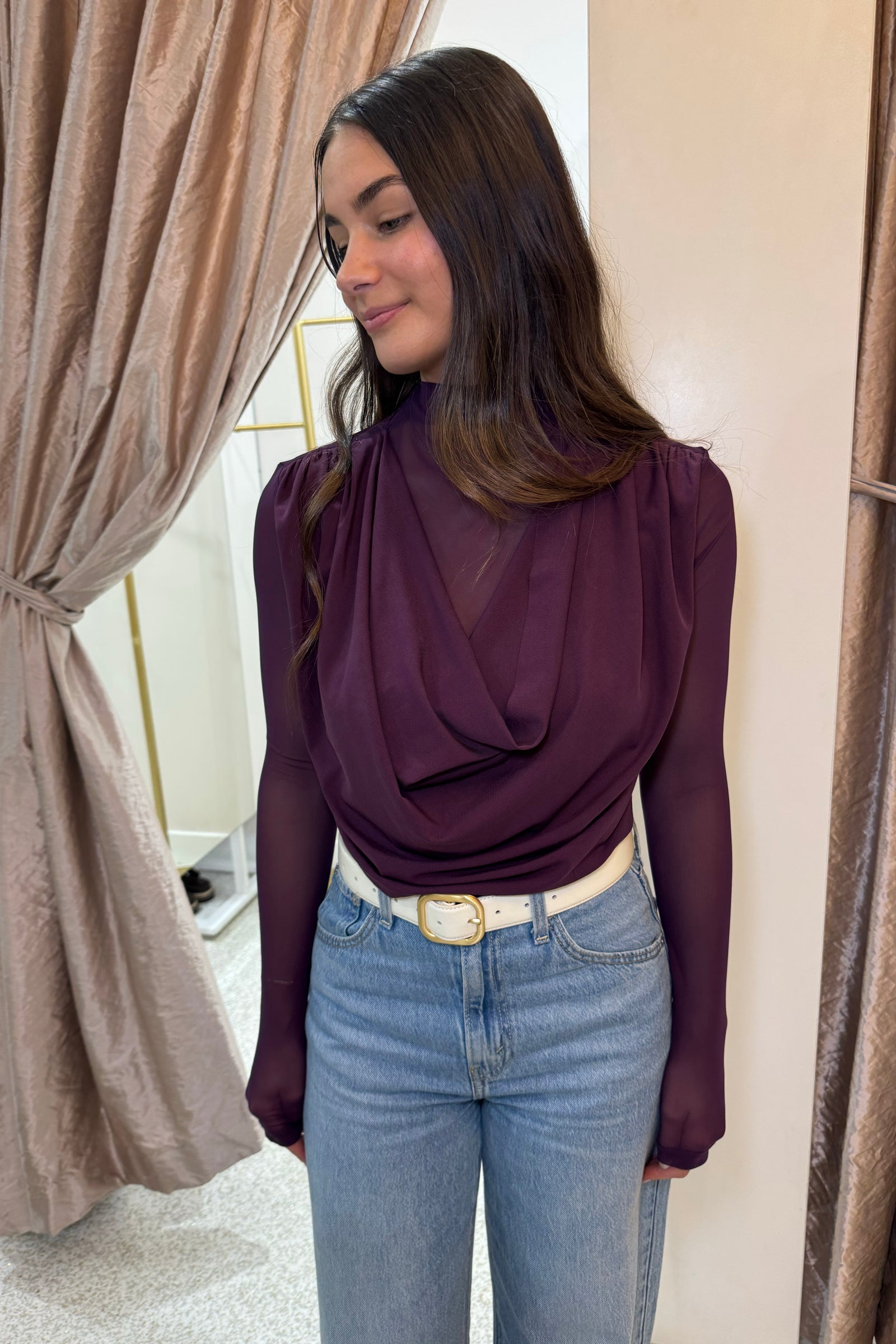 Madison The Label Grace Top | Aubergine