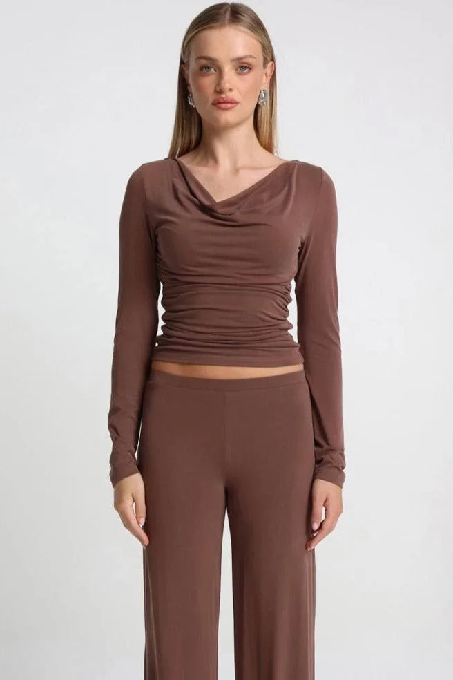 Madison The Label Opal Top | Chocolate