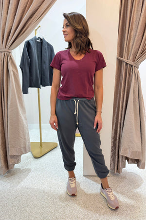 Perfect White Tee Johnny French Terry Easy Sweat Pant | Charcoal